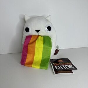 Exploding Kittens Rainbow Ralphing Cat Plush Stuffed Animal Toy 6" Good Stuff